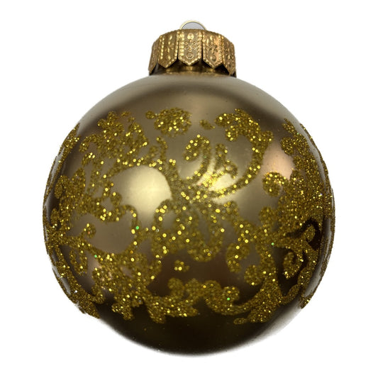 Premium Weihnachtskugel Goldene Zierkunst