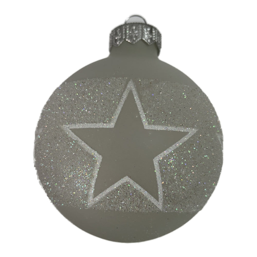 Sternenglanz - Premium Weihnachtskugel - Winterstille