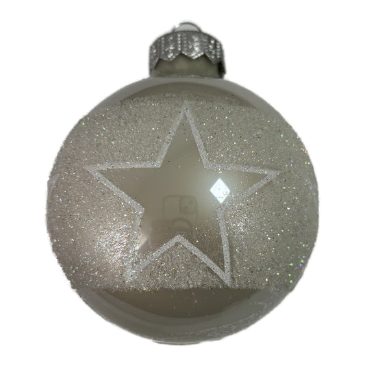 Sternenglanz - Premium Weihnachtskugel - Winterstille