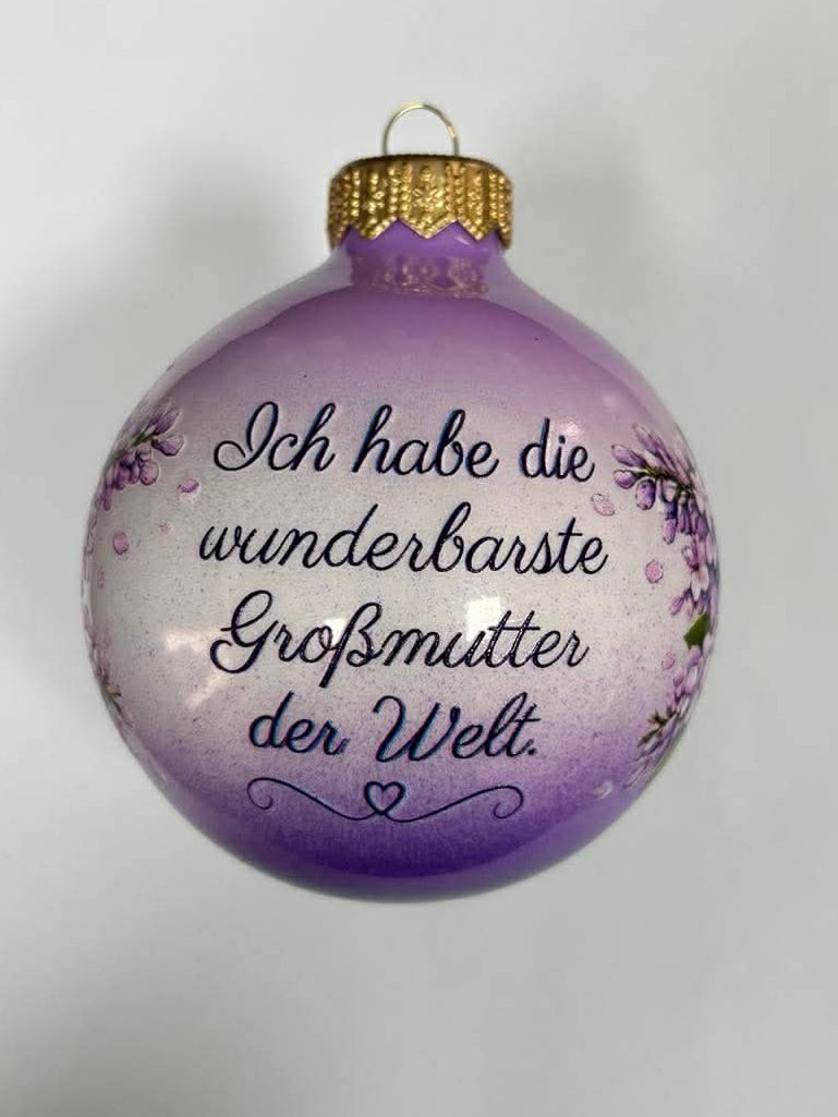 Lila Flieder-Ornament für Oma