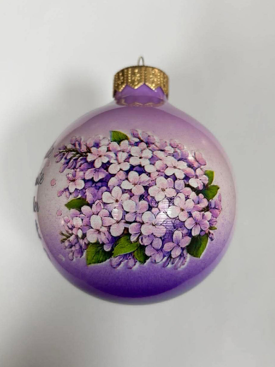 "Most Wonderful Grandmother" Lilac Ornament