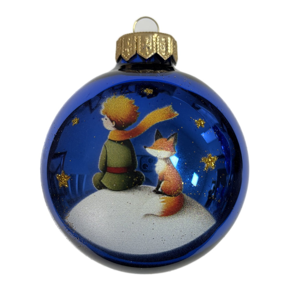 Premium Weihnachtskugel Junge und Fuchs