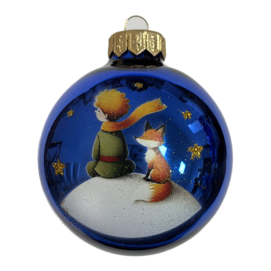 Premium Weihnachtskugel Junge und Fuchs