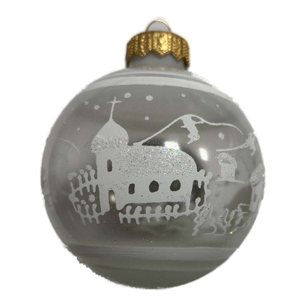 Winterfrieden - Premium Weihnachtskugel - Winterstille