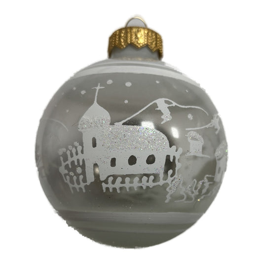 Winterfrieden - Premium Weihnachtskugel - Winterstille