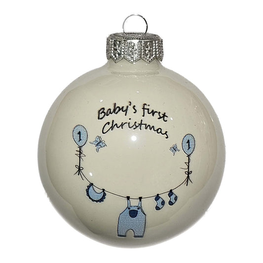 Premium Weihnachtskugel Ein ganz besonderes erstes Weihnachten für Buben