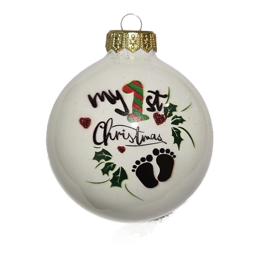 Premium Weihnachtskugel Mein erstes Weihnachtsfest