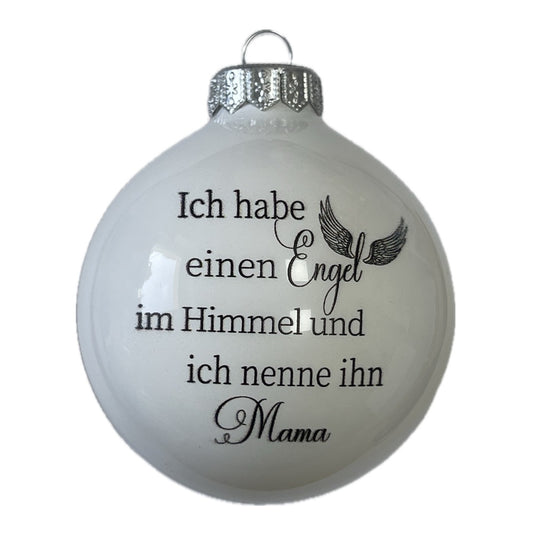 Premium Weihnachtskugel Engel im Himmel..Mama