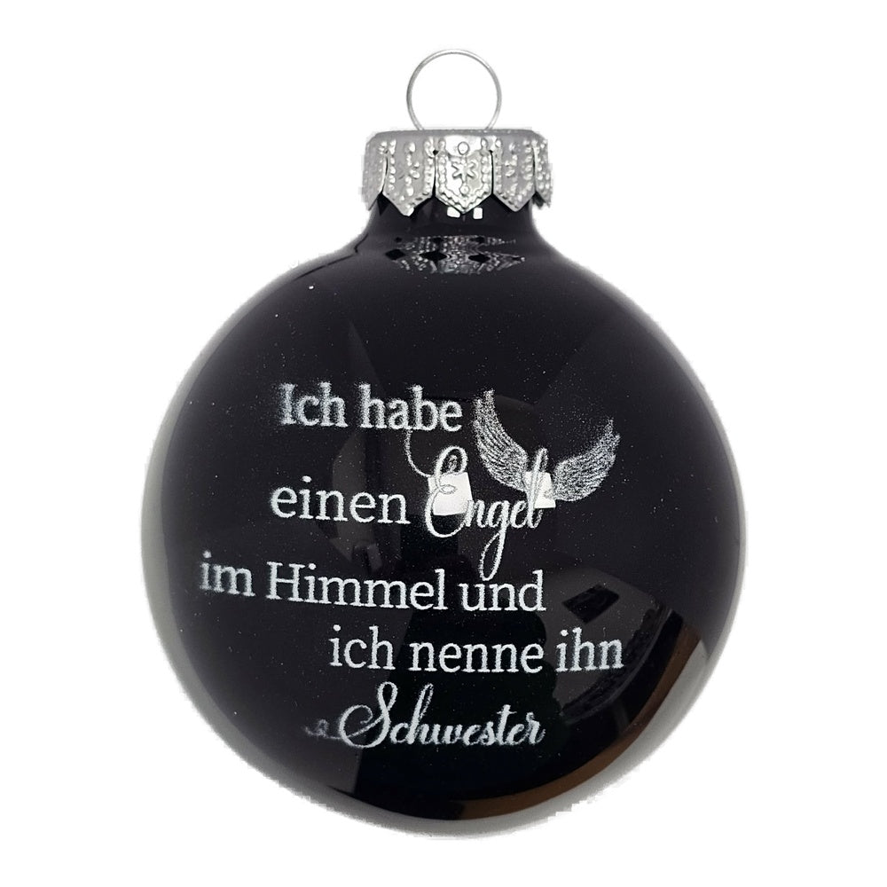 Premium Weihnachtskugel Engel im Himmel...Schwester