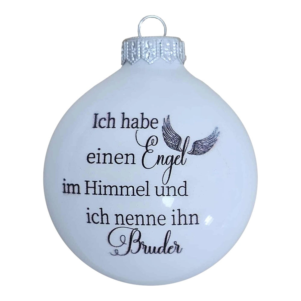 Premium Weihnachtskugel Engel im Himmel...Bruder