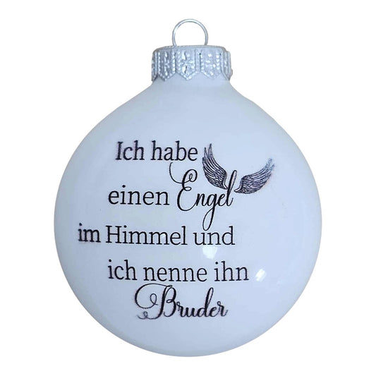 Premium Weihnachtskugel Engel im Himmel...Bruder
