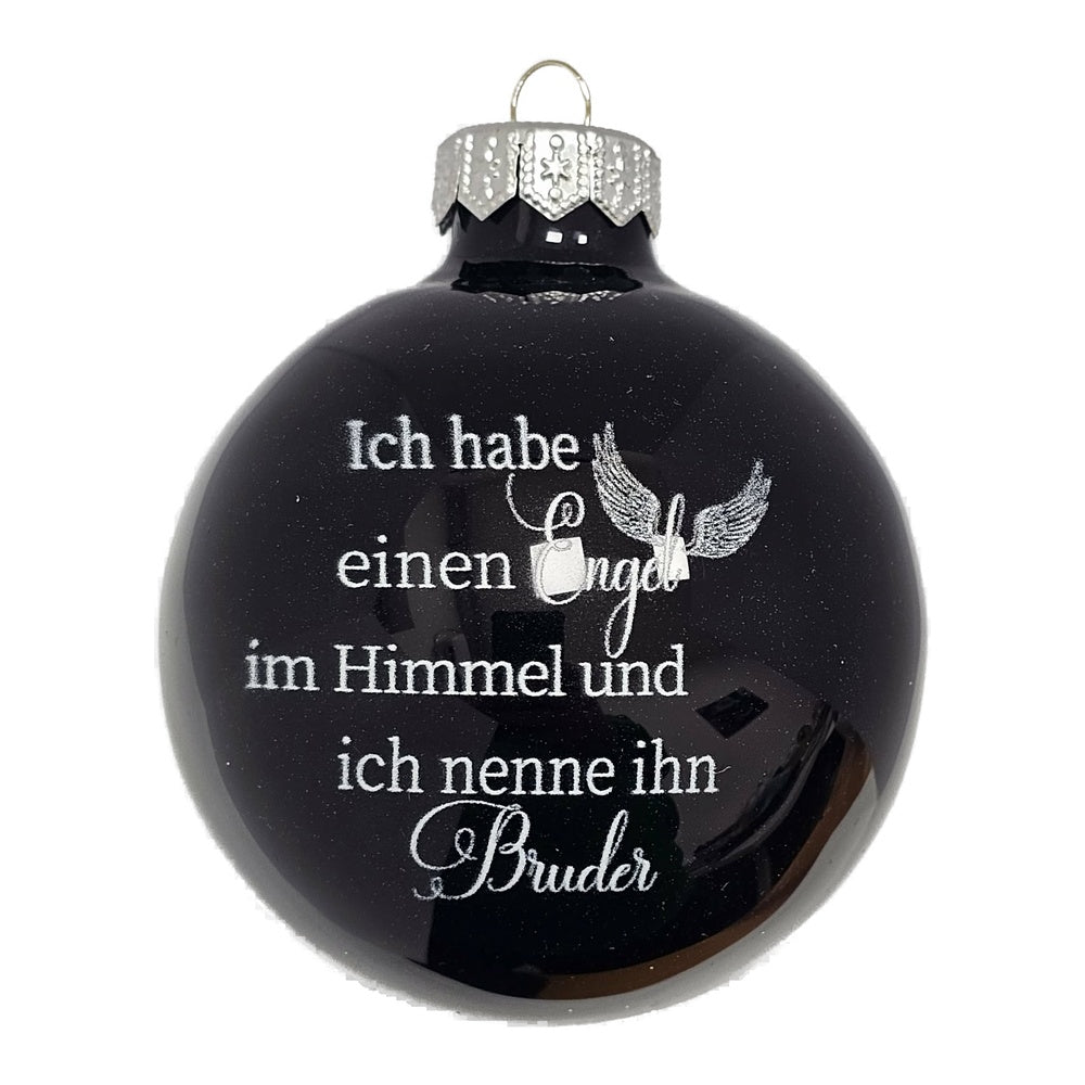 Premium Weihnachtskugel Engel im Himmel...Bruder