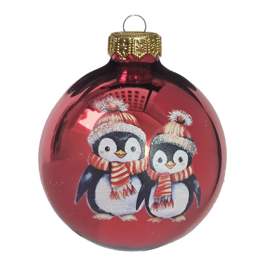 Premium Set Weihnachtskugeln - Rot-weiss