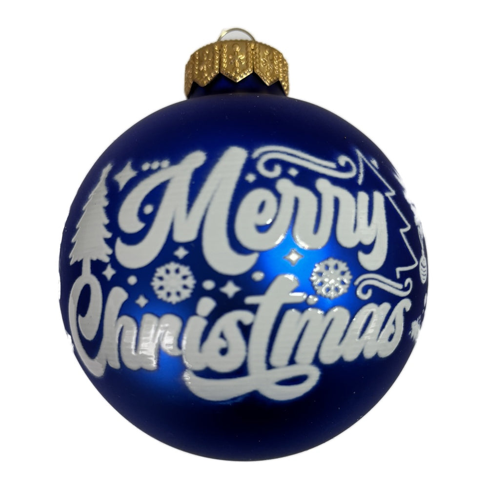 Premium Weihnachtskugel Merry Christmas