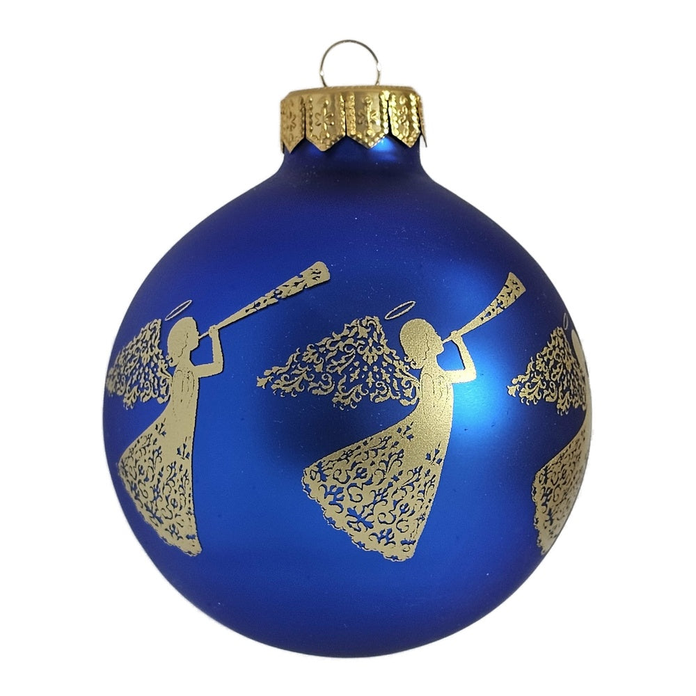 Premium Weihnachtskugel Engel mit Posaunen