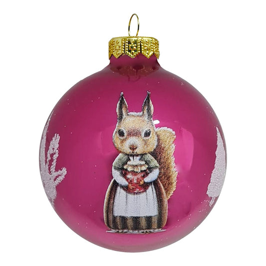 Premium Weihnachtskugel Vintage Eichhörnchen