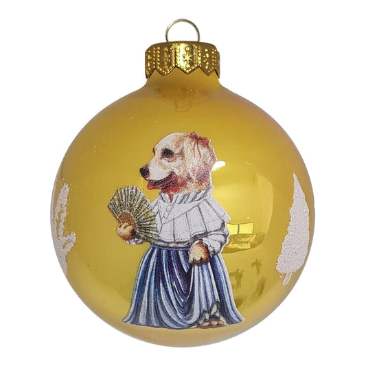 Premium Weihnachtskugel Vintage Hund