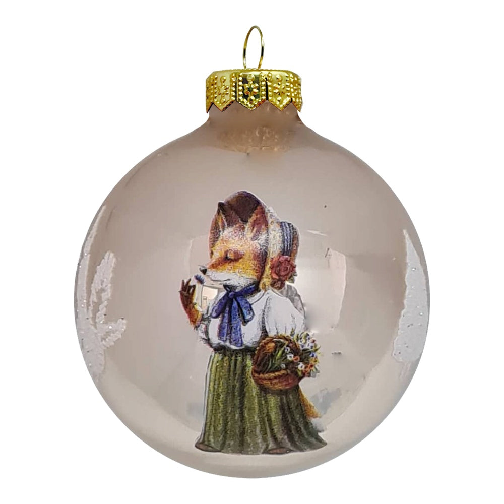 Premium Weihnachtskugel Vintage Fuchs