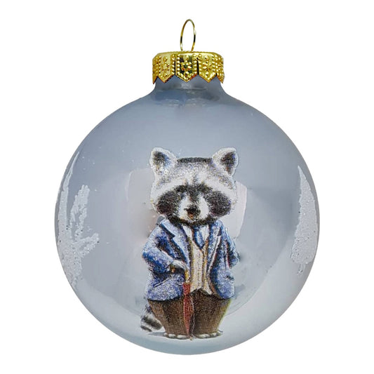 Premium Weihnachtskugel Waschbär