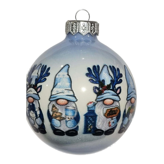 Premium Weihnachtskugel Blaue Wichtel