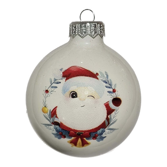 Premium Weihnachtskugel Fröhlicher Weihnachtsmann