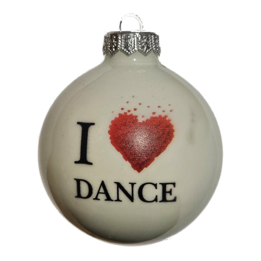 Premium Weihnachtskugel I Love Dance