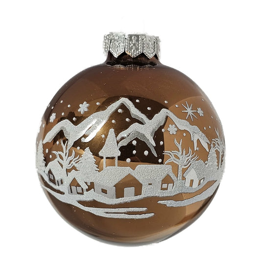 Premium Weihnachtskugel Berglandschaft