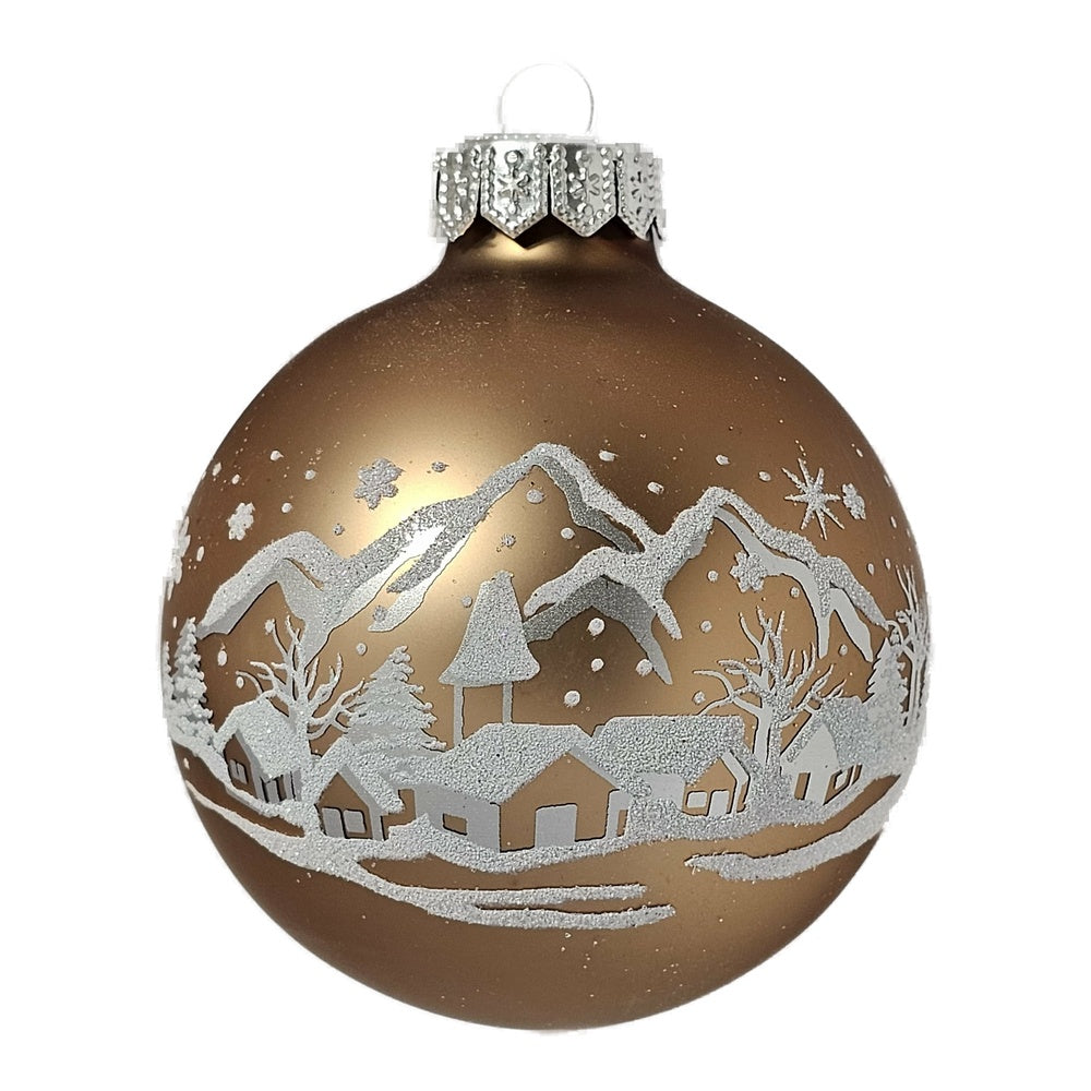 Premium Weihnachtskugel Berglandschaft