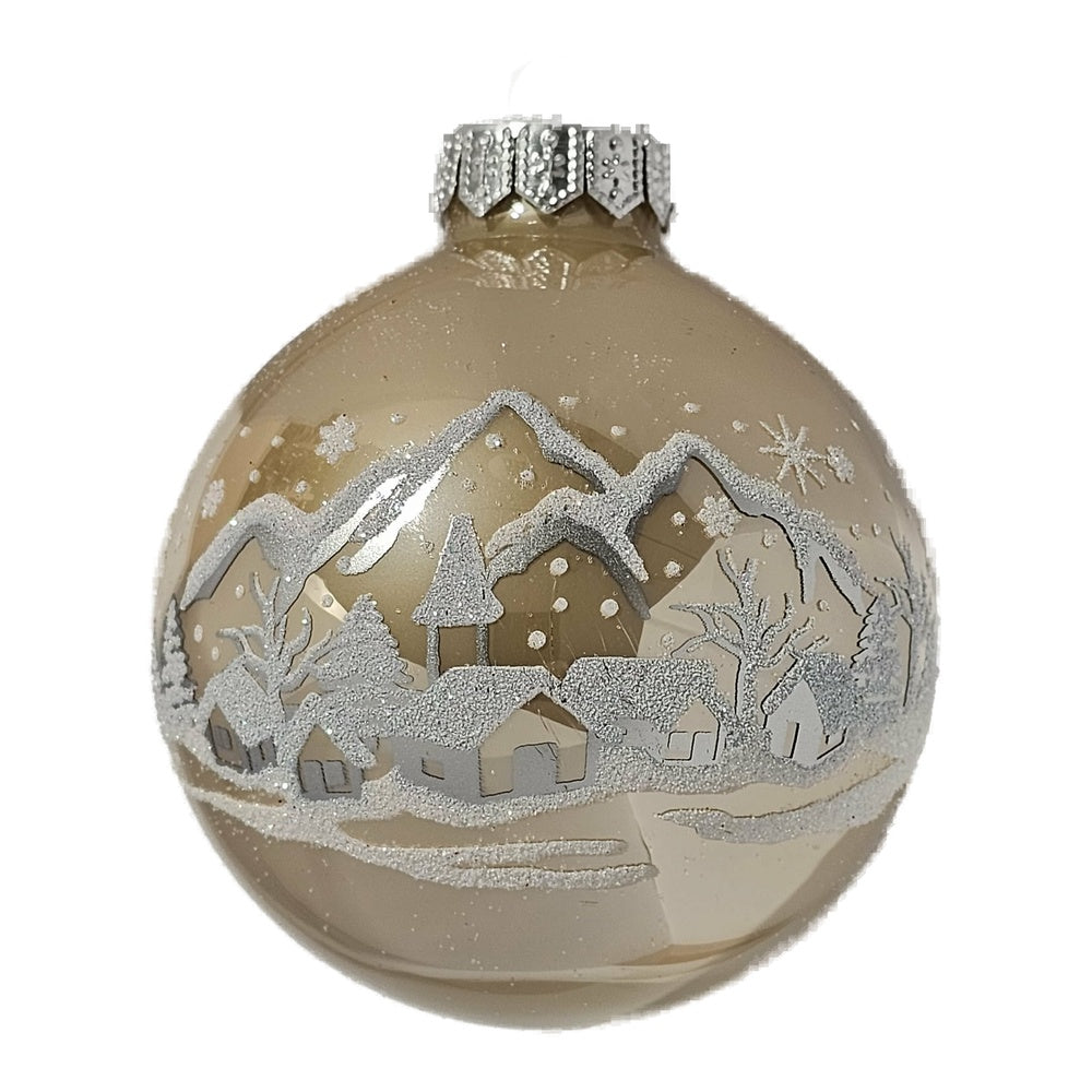 Premium Weihnachtskugel Berglandschaft