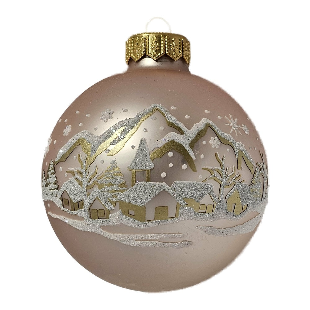 Premium Weihnachtskugel Berglandschaft
