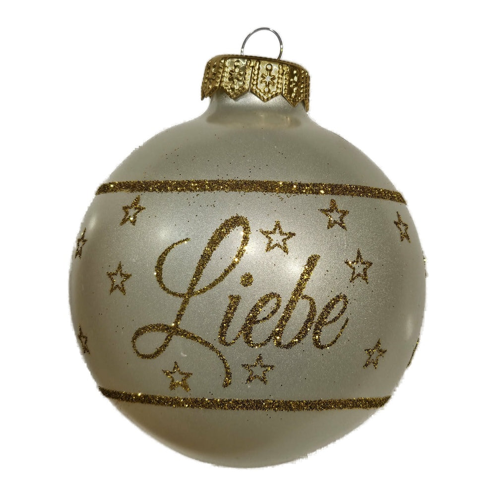 Premium Weihnachtskugel Liebe