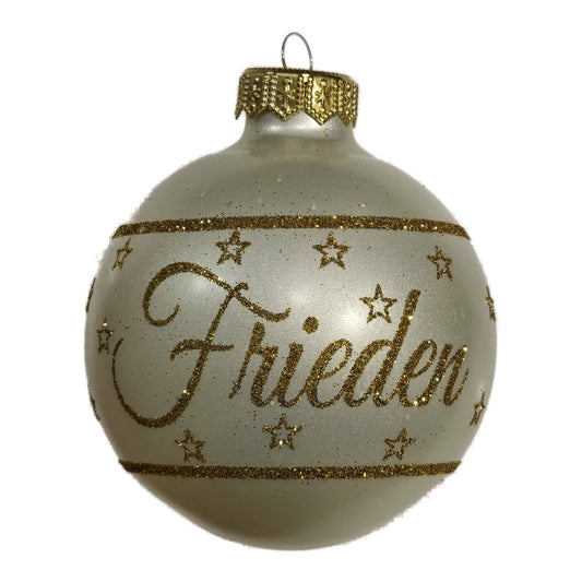 Premium Weihnachtskugel Frieden