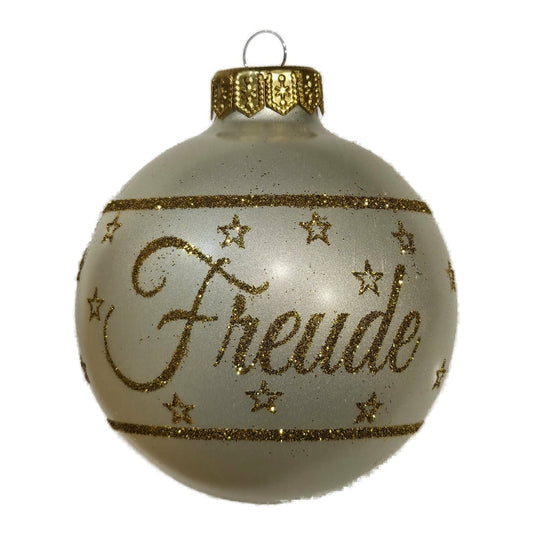 Premium Weihnachtskugel Freude