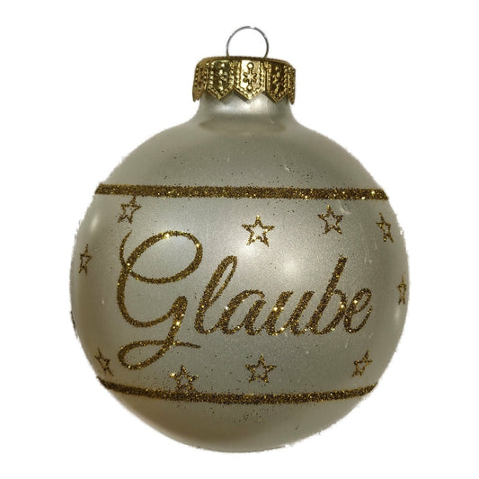 Premium Weihnachtskugel Glaube