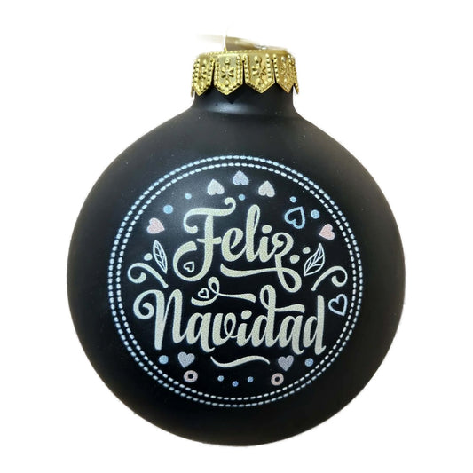 Premium Weihnachtskugel Feliz Navidad