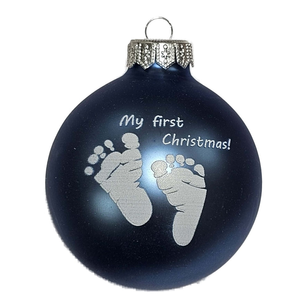 Premium Weihnachtskugel My First Christmas!