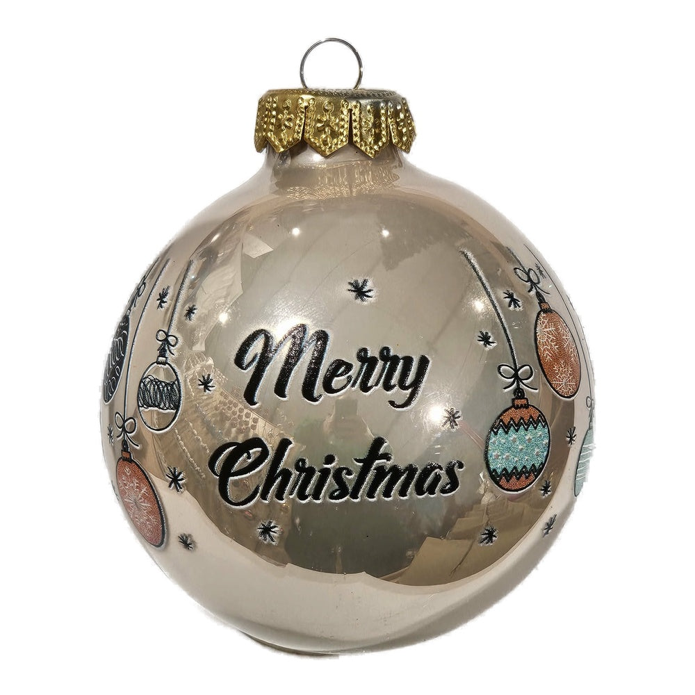 Premium Weihnachtskugel Merry Christmas