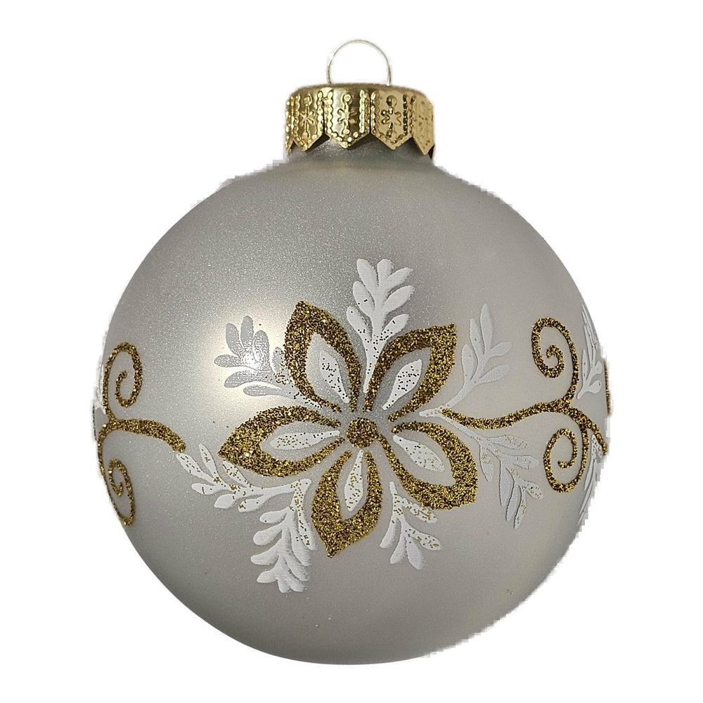 Premium Weihnachtskugel Festliche Blütenpracht
