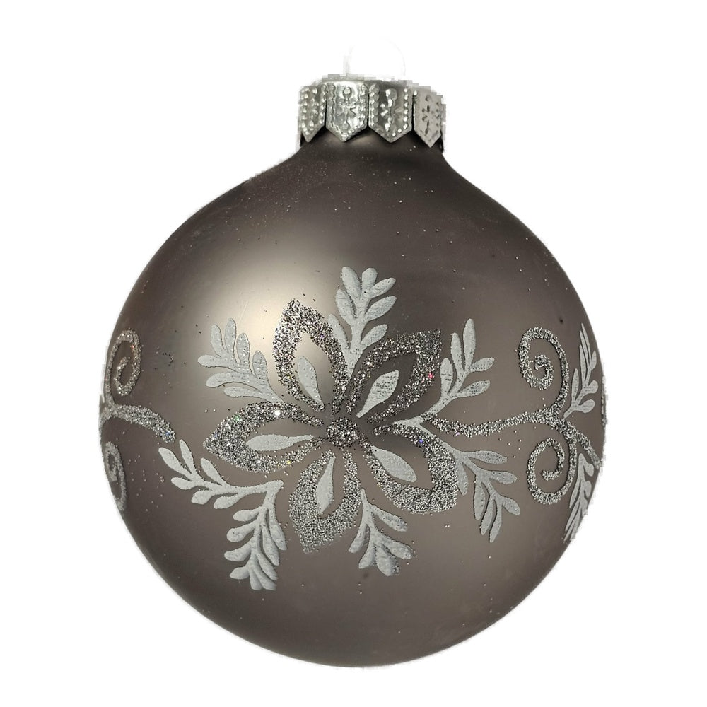 Premium Weihnachtskugel Festliche Blütenpracht