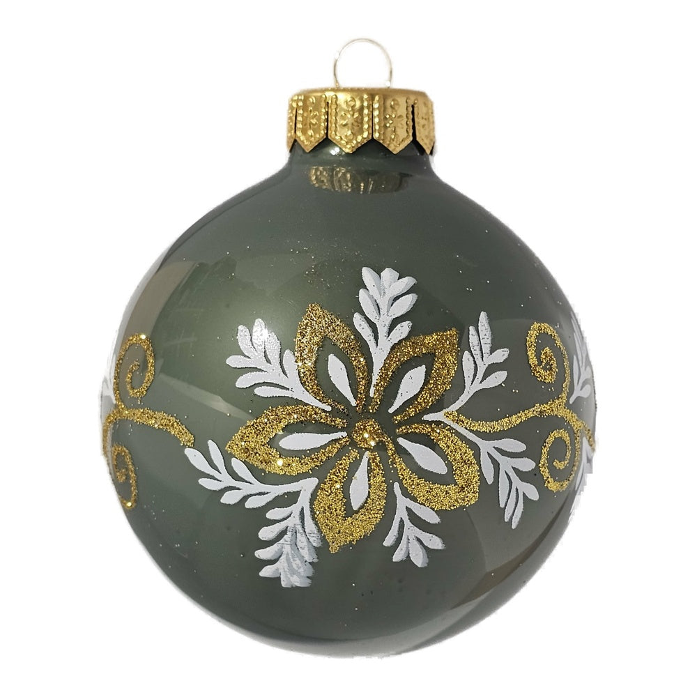 Premium Weihnachtskugel Festliche Blütenpracht