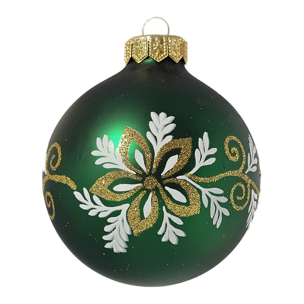 Premium Weihnachtskugel Festliche Blütenpracht