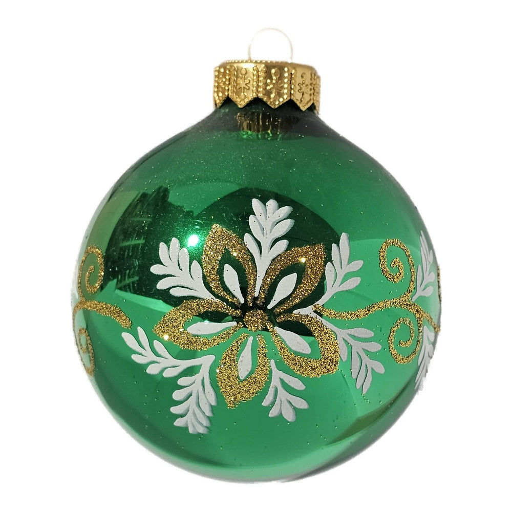 Premium Weihnachtskugel Festliche Blütenpracht