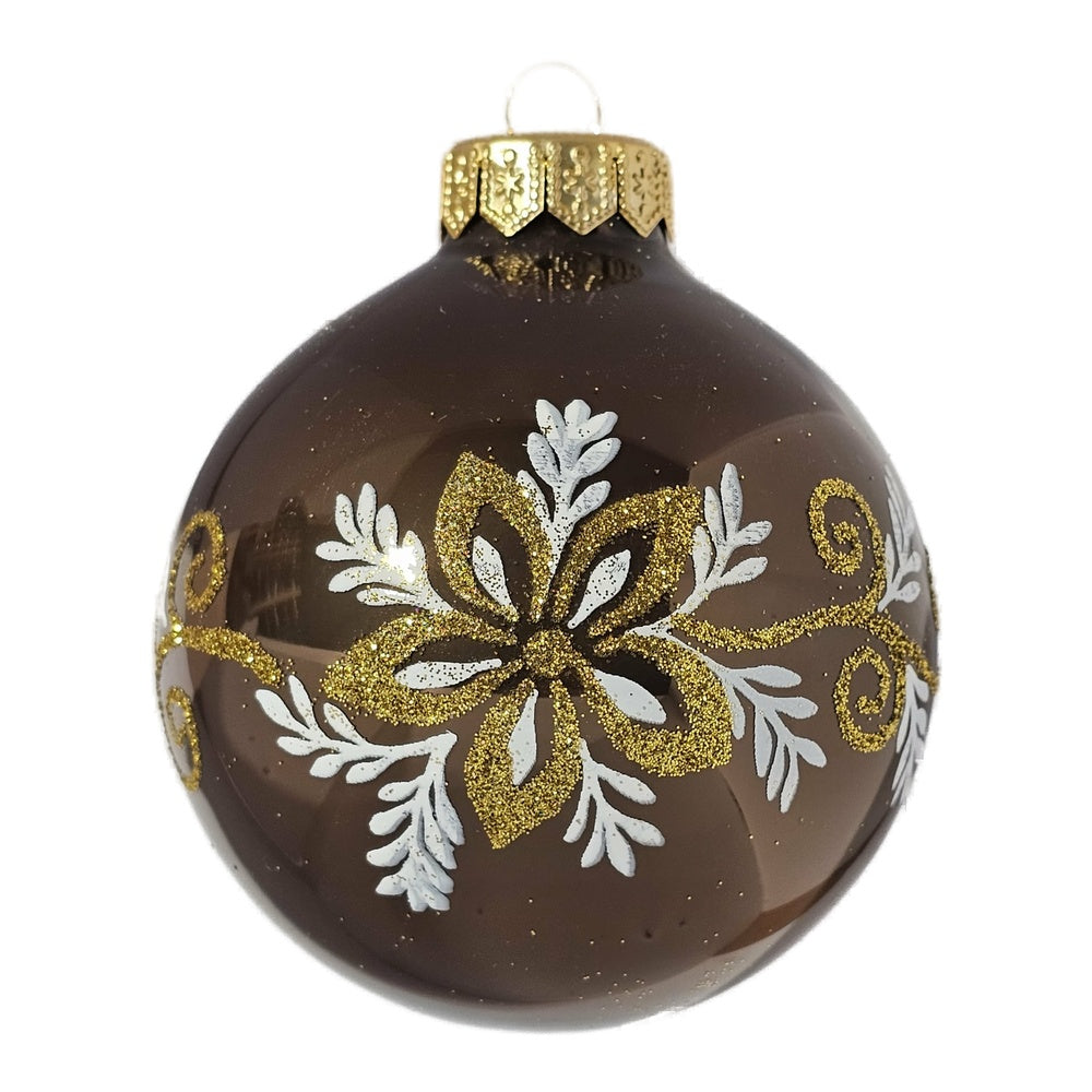 Premium Weihnachtskugel Festliche Blütenpracht
