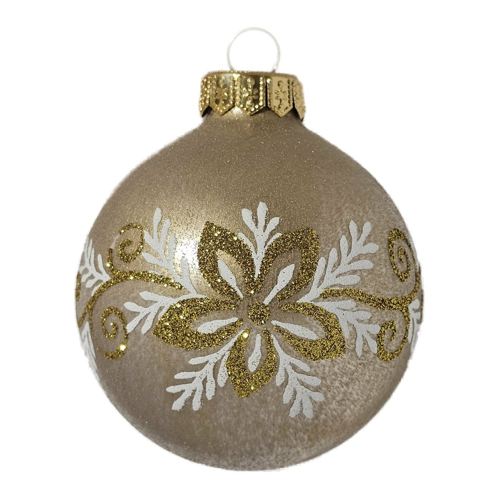 Premium Weihnachtskugel Festliche Blütenpracht