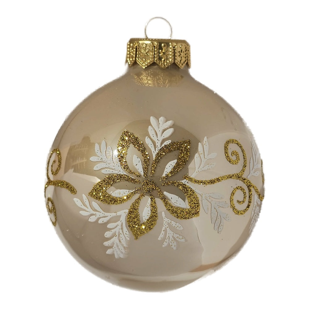 Premium Weihnachtskugel Festliche Blütenpracht