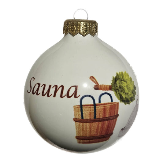 Premium Weihnachtskugel Sauna & Entspannung