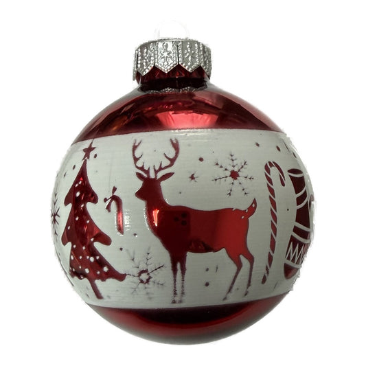 Premium Weihnachtskugel mit weihnachtlichen Motiven