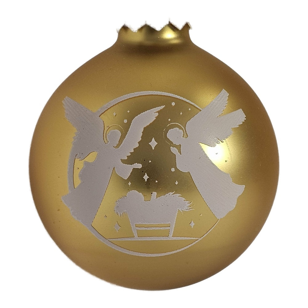Premium Weihnachtskugel Engelbotschaft
