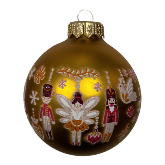 Premium Weihnachtskugel mit Nussknacker-Motiven