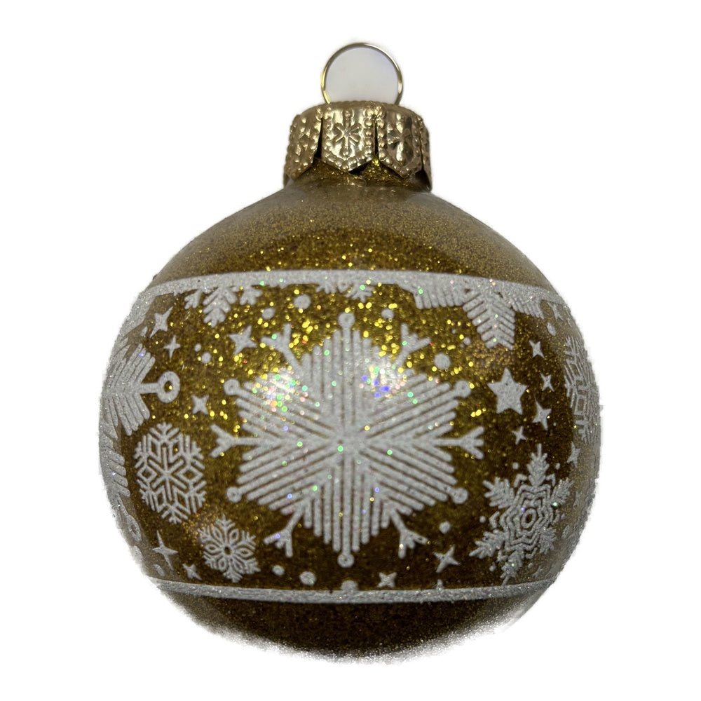 Premium Weihnachtskugel mit funkelndem Glitzer